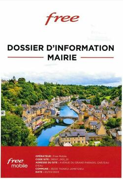  DOSSIER D'INFORMATION MAIRIE : OPERATEUR FREE MOBILE 
